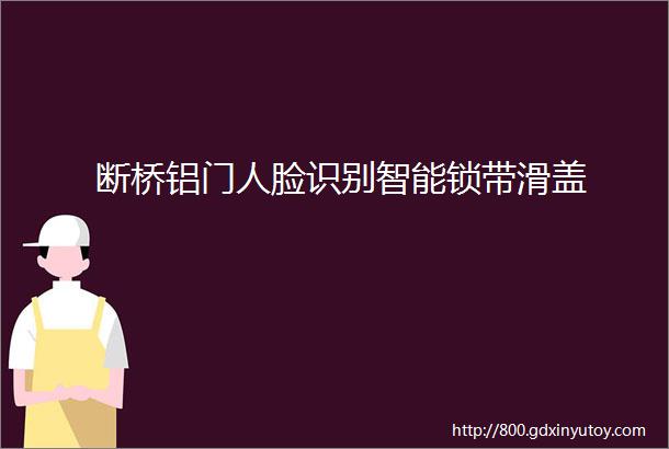 断桥铝门人脸识别智能锁带滑盖